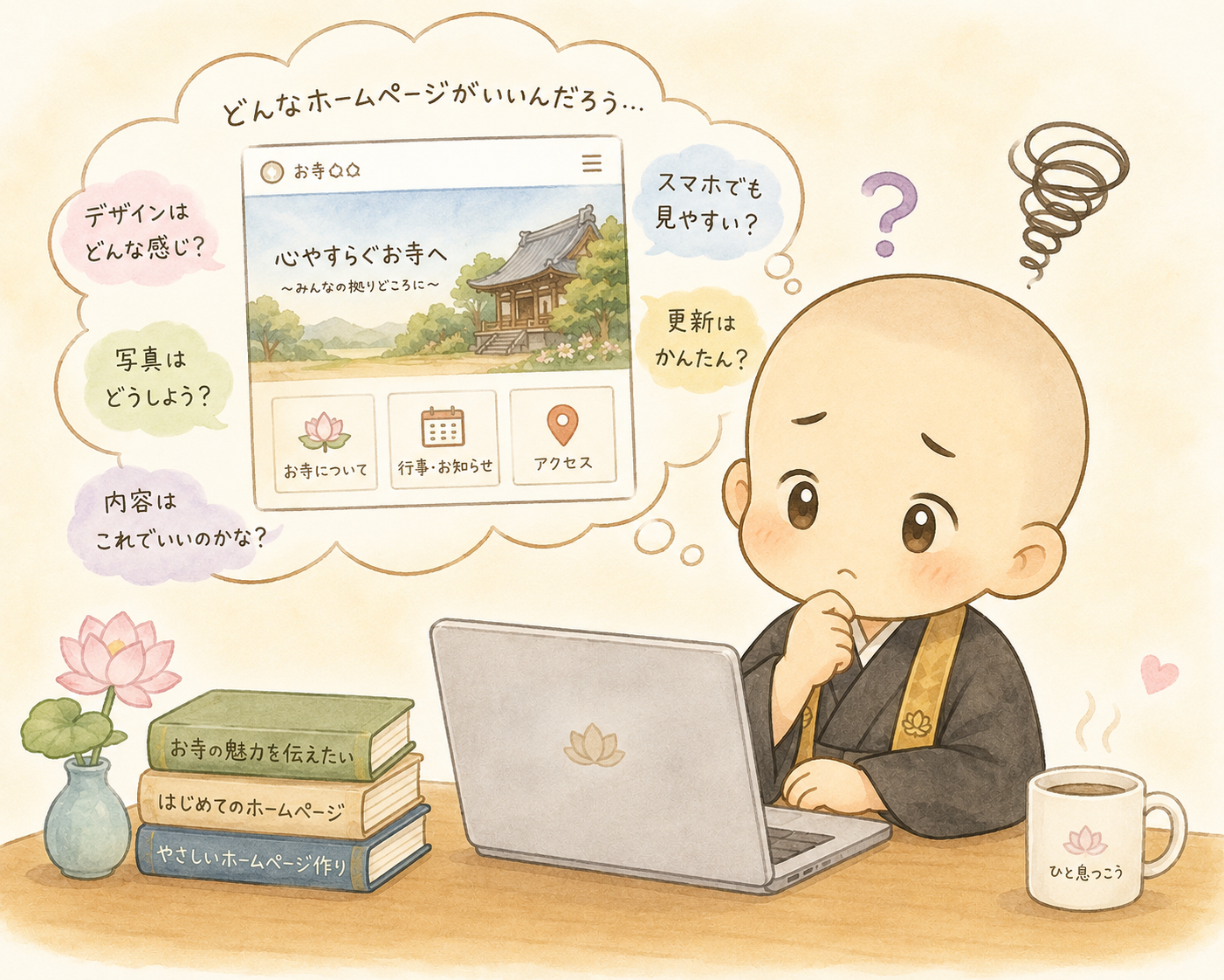 小さなお寺のホームページを考える住職